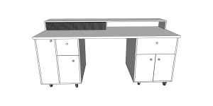 alte Version Schreibtisch mit Türen