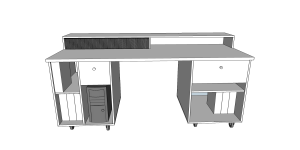 alte Version Schreibtisch ohne Türen