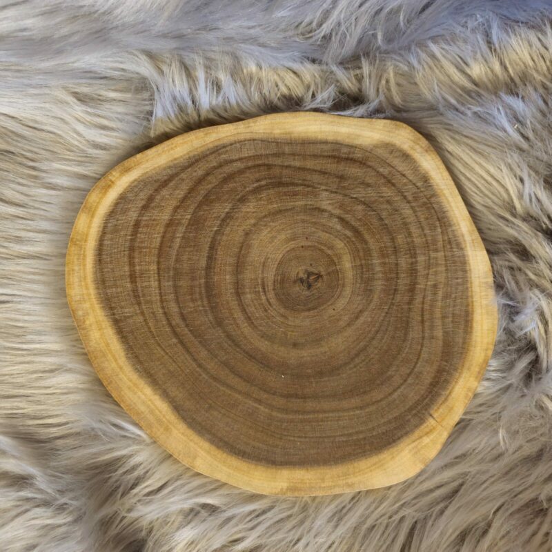 dunkle Baumscheibe 28 - 36 cm mit Gravur