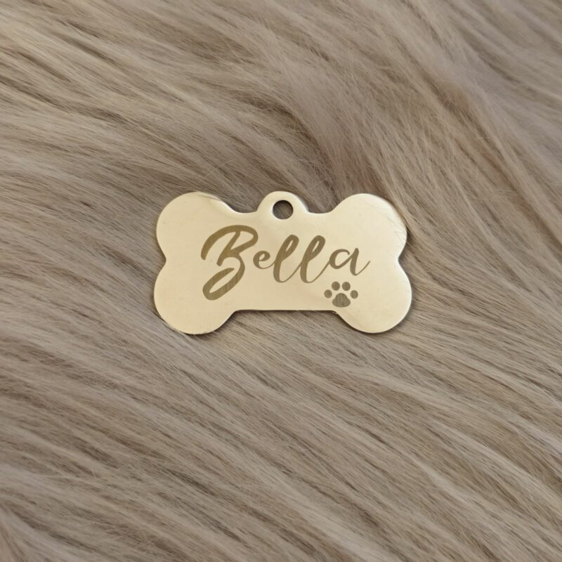 Knochen-Anhänger aus Edelstahl mit Gravur