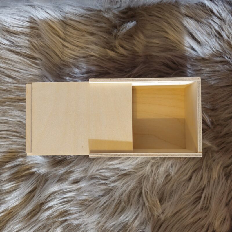 Holzkiste mit Schiebedeckel 16 x 11 x 5 cm