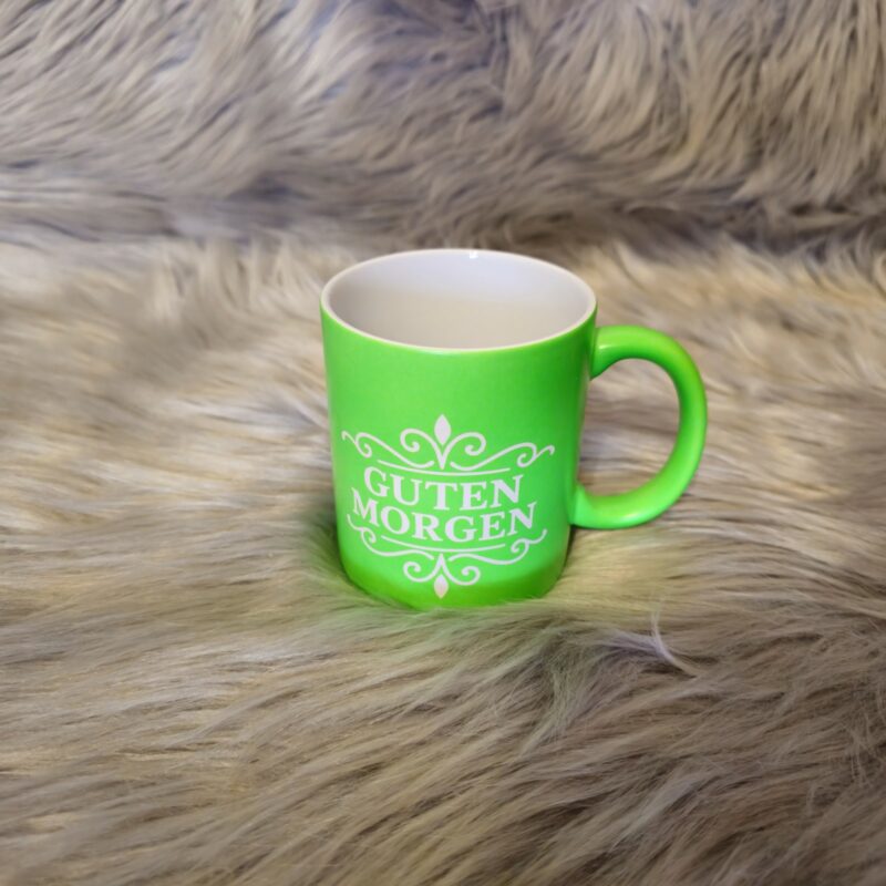 Guten-Morgen-Tasse in Grün