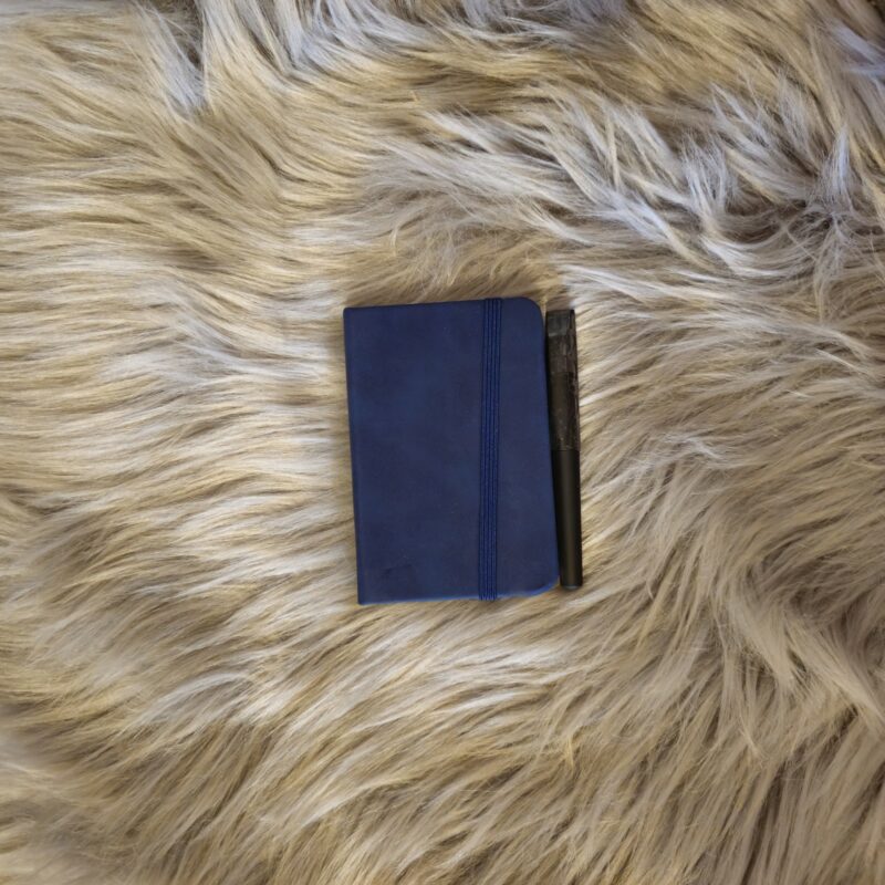 Notizbuch dunkelblau mit Gravur