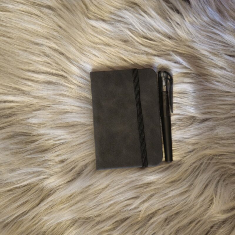 Notizbuch schwarz mit Gravur