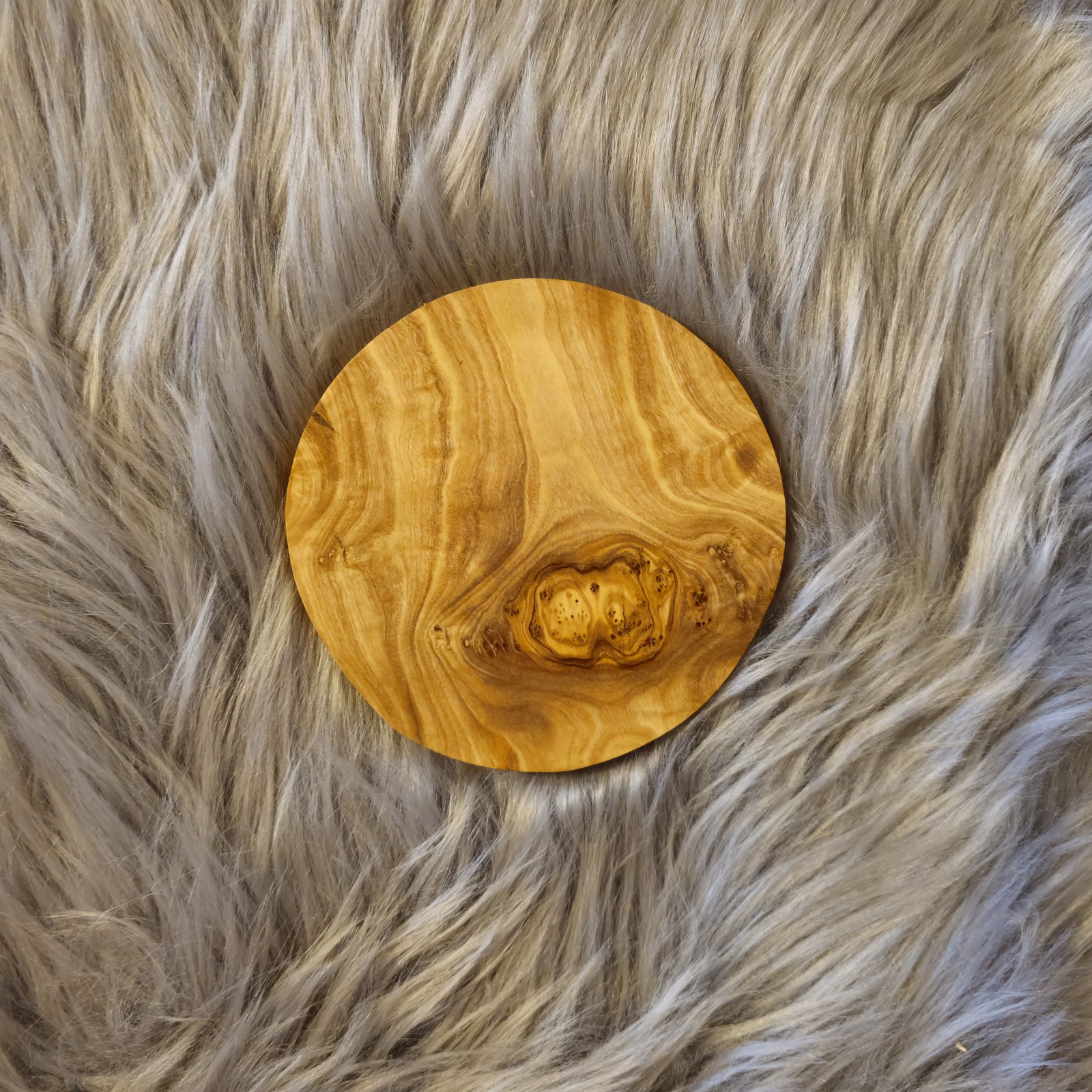 Untersetzer Olivenholz 12 cm mit Gravur