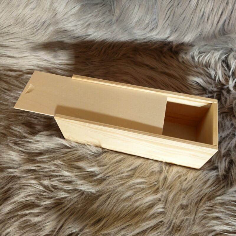 Taufkerzenkiste mit Schiebedeckel 26 x 8,5 x 8,5 cm